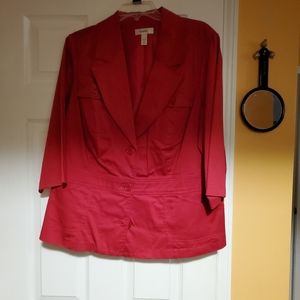 Dressbarn Red 16 Size Jacket